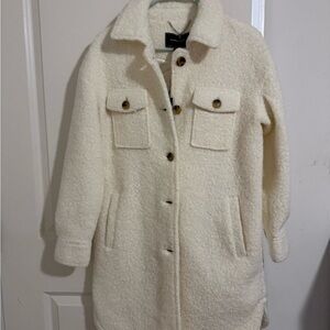 BCBGMaxAzria Cream Teddy Jacket